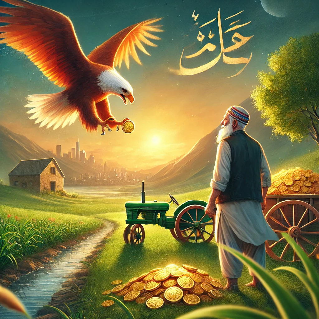 The Eagle with a Golden Coin - سنہری سکے کے ساتھ عقاب - Story the eagle with a golden coin in urdu pdf