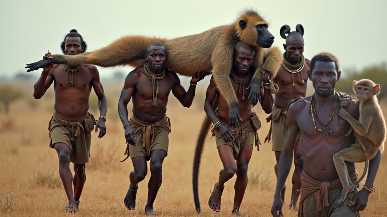 The Fearless Hunt of Wild Baboons with Africa's Most Brave Hadzabe Tribe